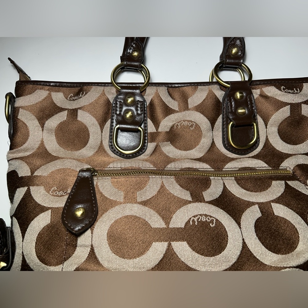 Coach Madison Julianne Op Art Signature Satchel (model #12963) - Picture 6 of 9